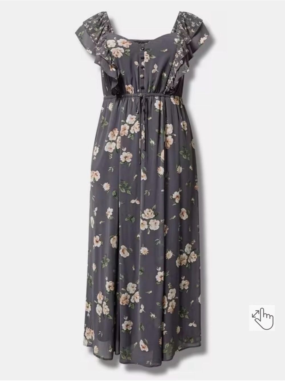 Floral Ruffle Maxi Dress